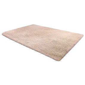 200x140cm Floor Rugs Large Shaggy Rug Area Carpet Bedroom Living Room Mat - Beige