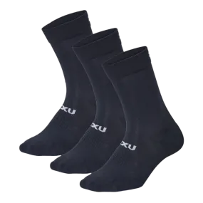 2XU - Crew Socks 3 Pack - Black/White