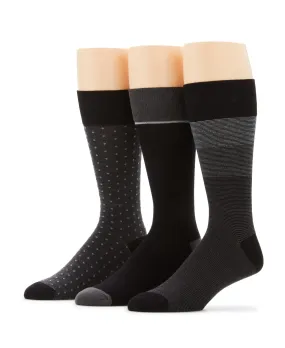 3 Pack Soft Luxury Stripe Color Block Socks