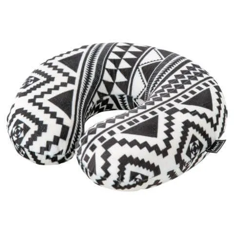 Aerolite Travel Pillow Neck Memory Foam Cushion - Black & White