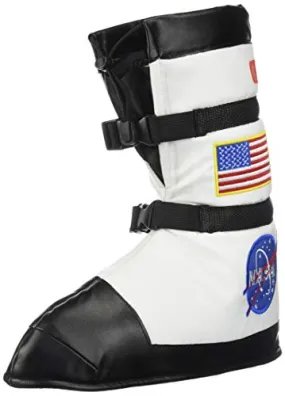 Aeromax Astronaut Boots, Size Large, White, with NASA patches