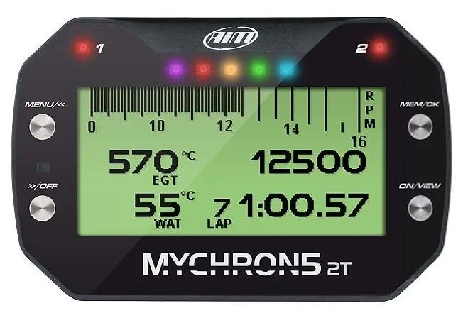 AiM Sports MyChron 5S 2T Dual-Temperature Karting Dash and Data Logger