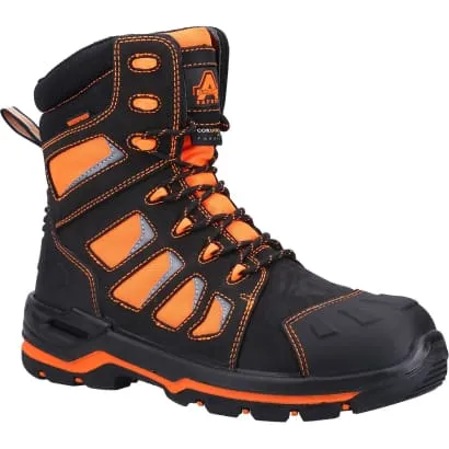 Amblers AS 972C Waterproof S3 Hi Viz- High Leg side zip Composite Safety Boot