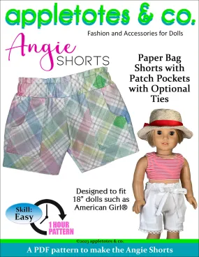 Angie Shorts 18 Inch Doll Sewing Pattern