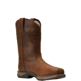 Ariat Ladies Anthem Patriot H20 Distressed Brown Work Boots 10040433