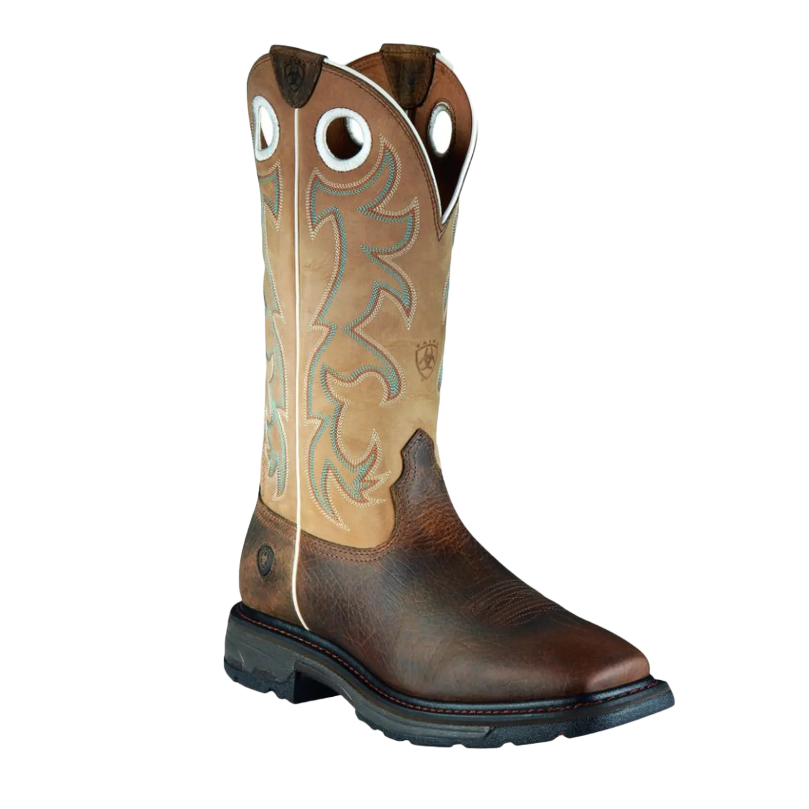 Ariat Men's Beige Workhog Square Toe Tall Earth Boots 10008205