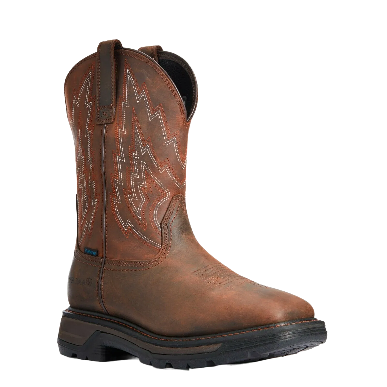 Ariat Men's Big Rig H2O Distressed Brown Work Boots 10033991