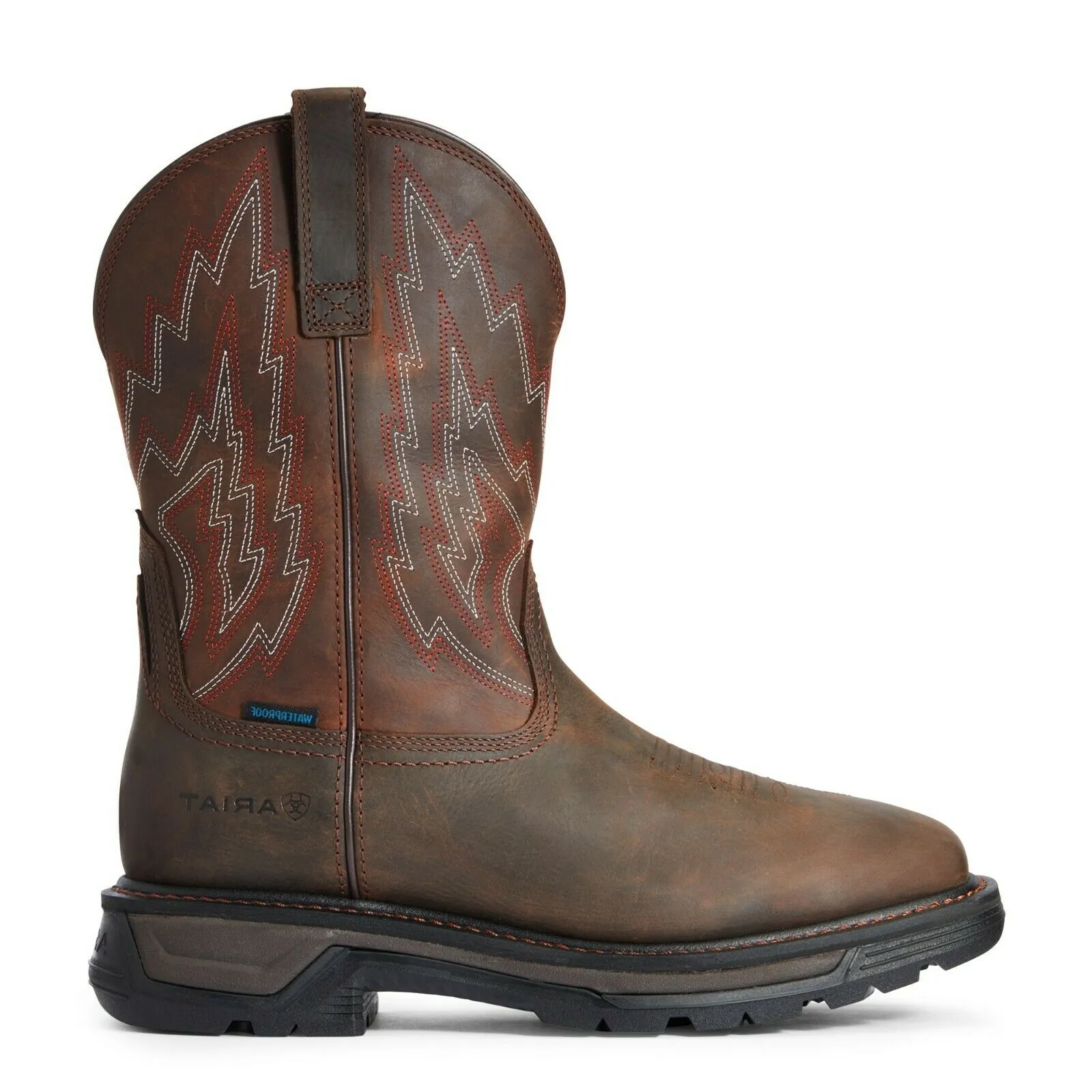 Ariat Men's Big Rig H2O Distressed Brown Work Boots 10033991