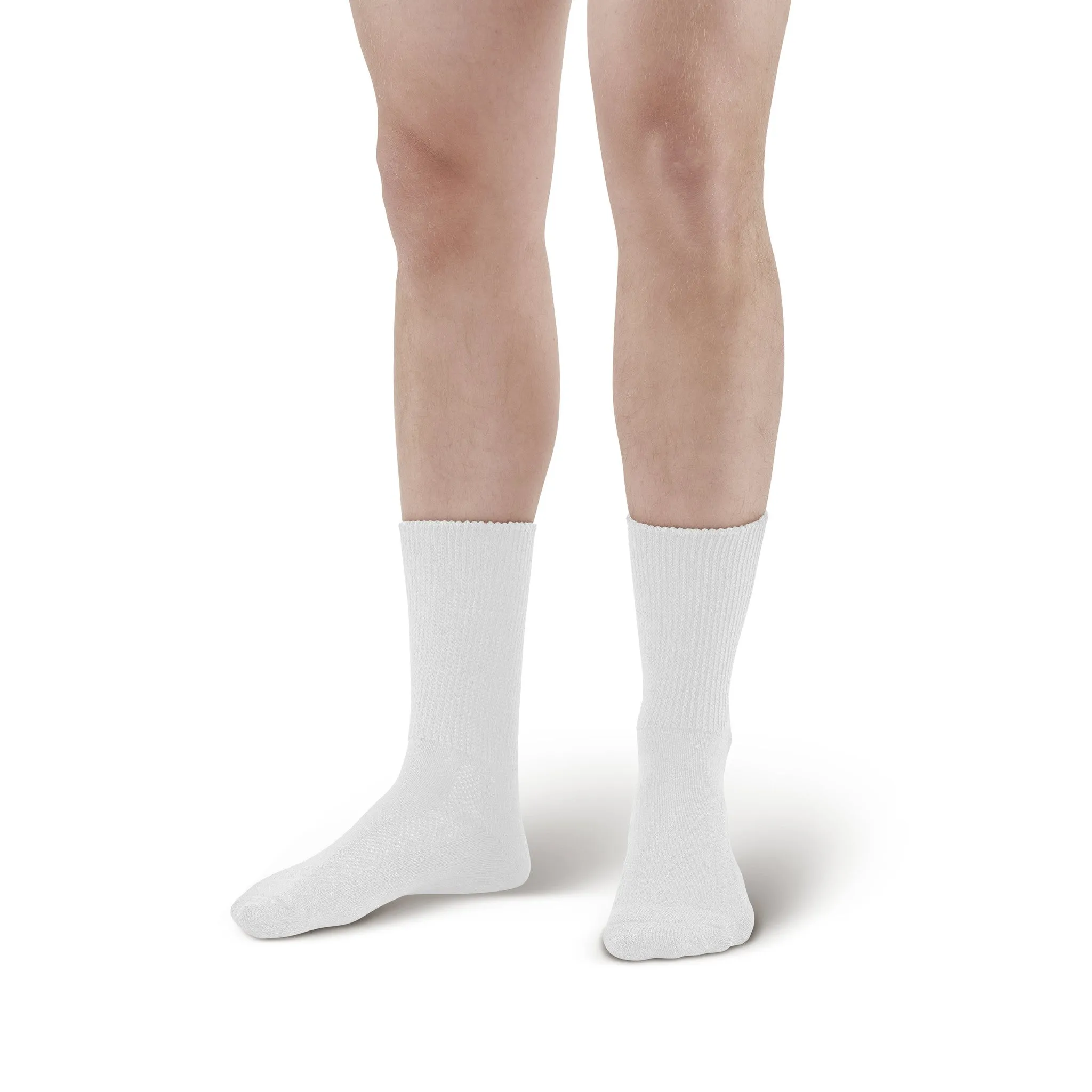 AW Style 737 Polyester Diabetic Crew Socks - Two Pack