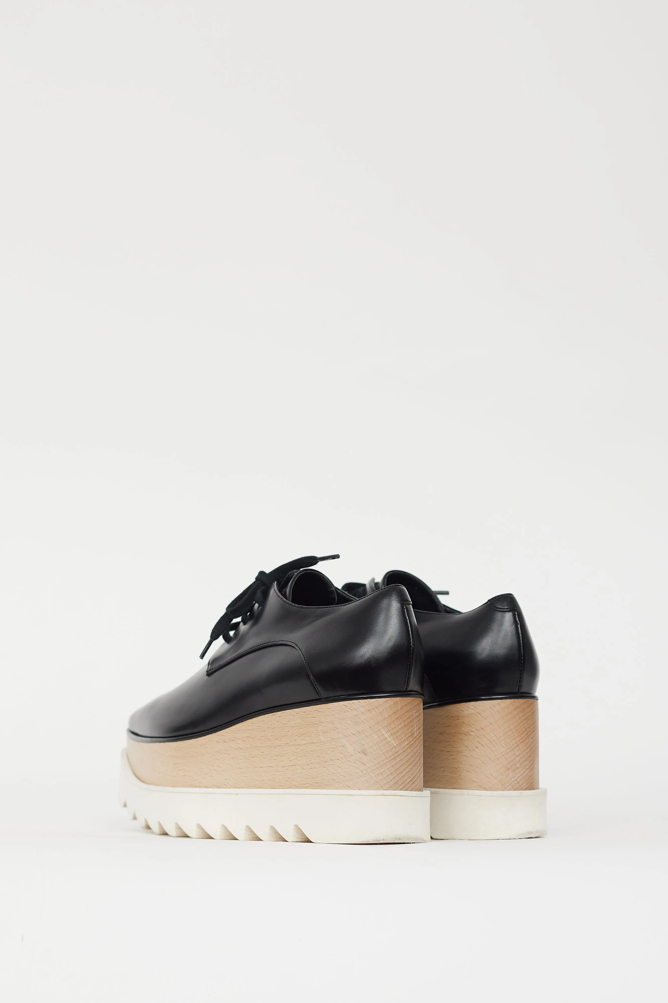 Black & Beige Faux Leather Elyse Derby