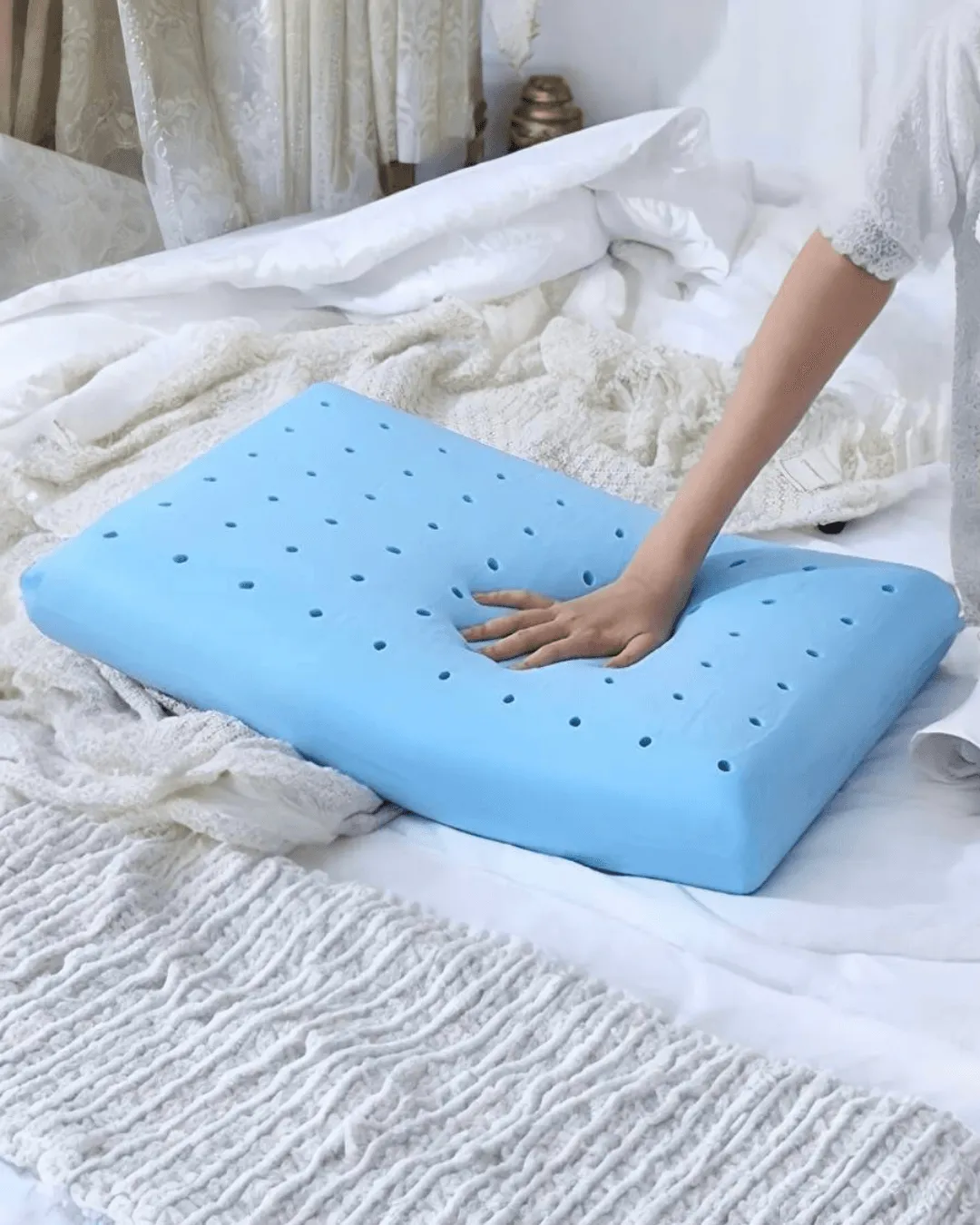 BNCo Ergonomic Ventilated Gel Infused Memory Foam Pillow