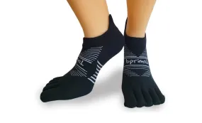 Bprimal Performance Five-Toe Socks - Regular Weight - No-Show - Black