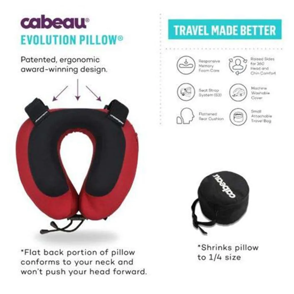 Cabeau Evolution® S3 Memory Foam Travel Pillow Steel Grey