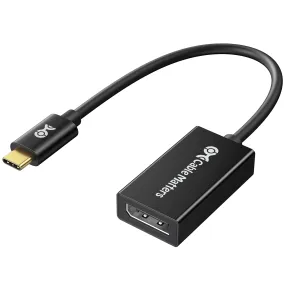 Cable Matters 32.4Gbps USB C to DisplayPort 1.4 Adapter, 4K@240hz, 8K@60hz, and HDR Support -Thunderbolt 4 / USB4 Compatible with Oculus Rift S, iPad Pro, iPhone 16/15 Pro, MacBook Pro, XPS, Surface