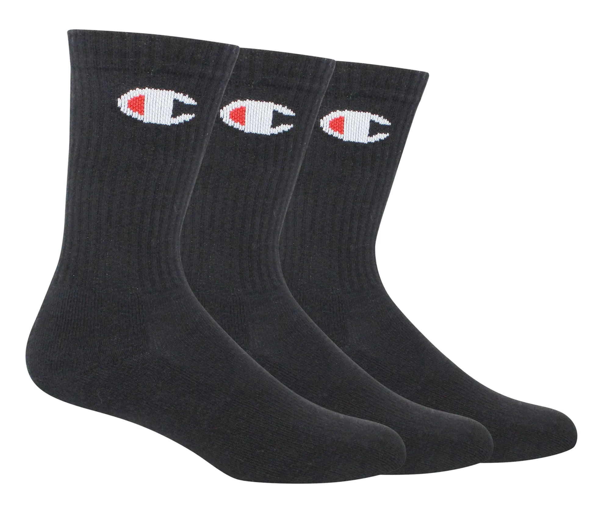 Champion LIFE Men's 3-Pack Athletic Life-C Logo Embroidered Crew Socks