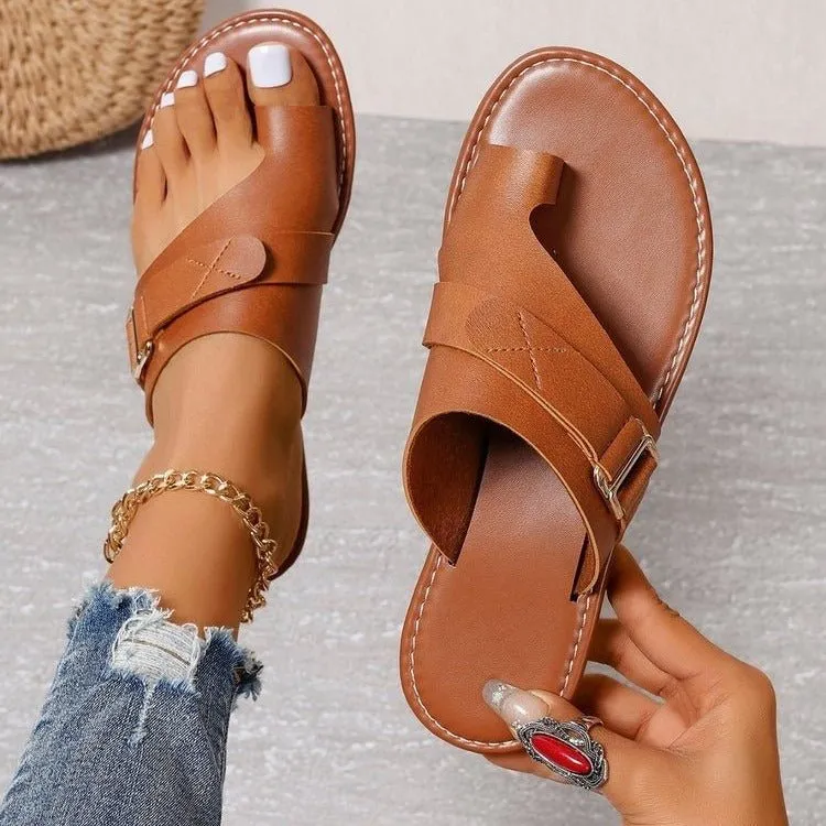 Classic Comfort Flat Sandals for Bunions