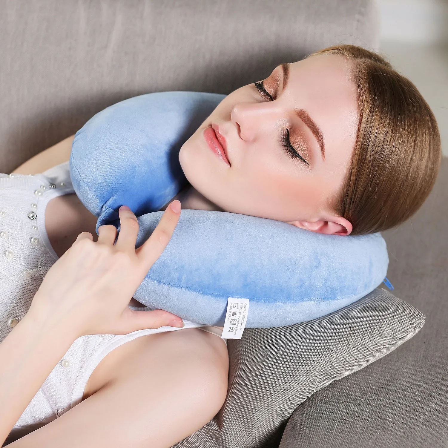 Colorful Memory Foam U Shaped Travel Neck Pillow