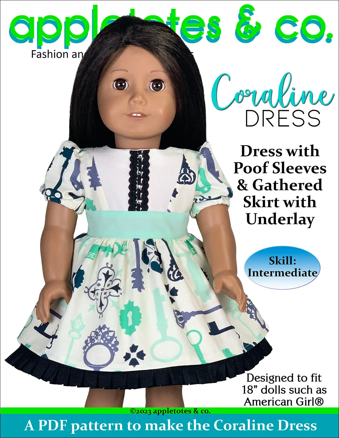 Coraline Dress 18 Inch Doll Sewing Pattern