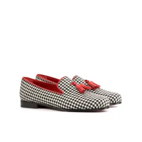 DapperFam Enzo in Houndstooth Men's Sartorial Slipper