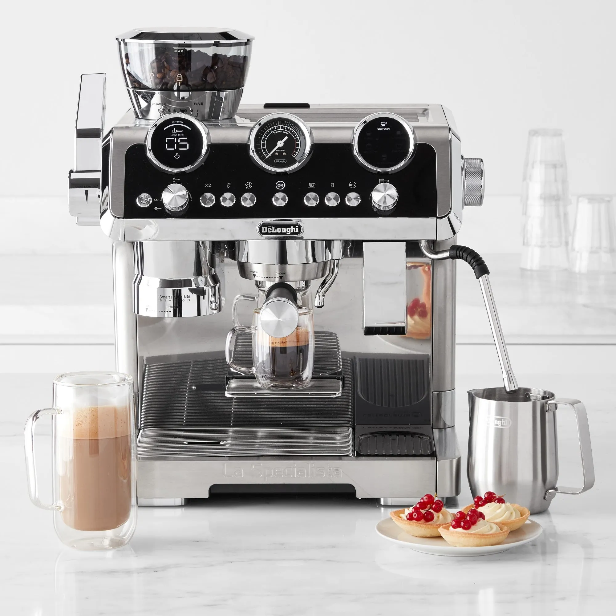 De'Longhi La Specialista Maestro Sensor Grinding, Milk Frothing Espresso Machine in Silver (EC9665M)