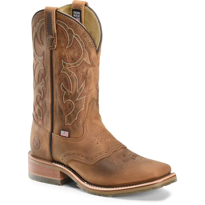 Double H Men's JASE WIDE SQUARE FOLKLORE- OAK ICE : DH3560