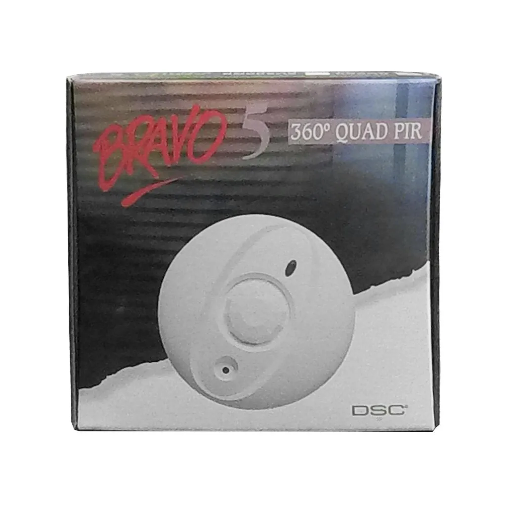 DSC BV500GB Bravo 5GB Ceiling Mounted 360 Degree Motion Detector With Built-In Glassbreak