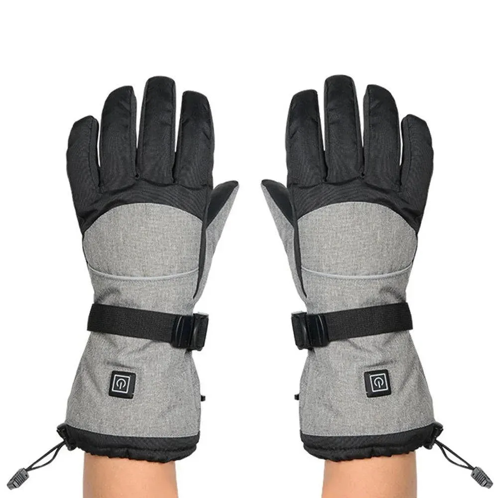 Electric Heated Gloves Waterproof Winter Gloves with 3 Heating Levels for Outdoor Sports Skiing Fishing Hunting