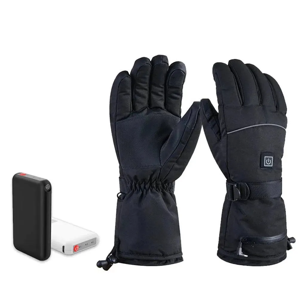 Electric Heated Gloves Waterproof Winter Gloves with 3 Heating Levels for Outdoor Sports Skiing Fishing Hunting