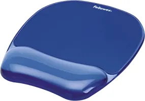 Fellowes Crystals Mousepad Wrist Support - Blue - ( New Model)