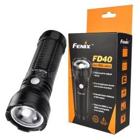 Fenix FD40 CREE LED 1000 lumens variable focus flashlight multi batteries type compatible