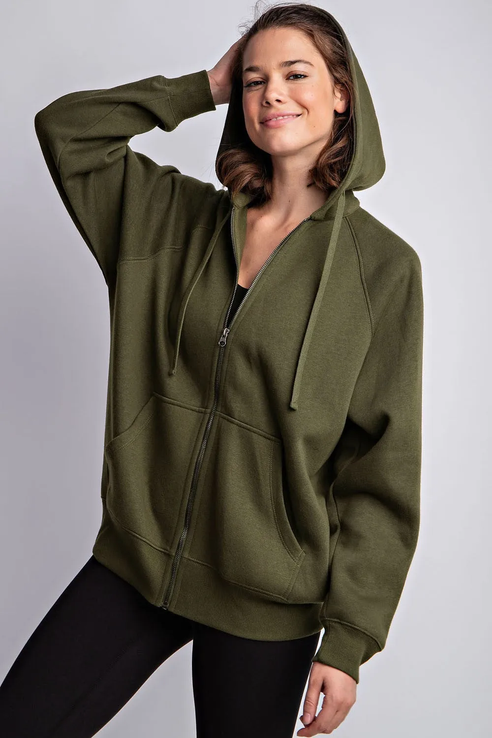 Fleece French Terry Full Zip Jacket | RAE MODE