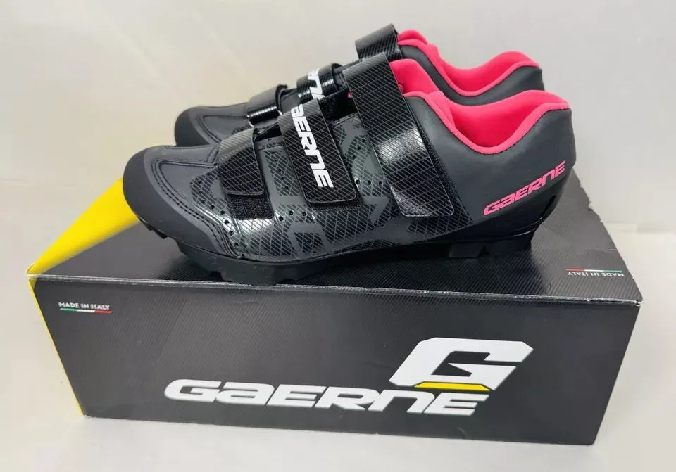 GAERNE G.Laser Black Pink Women’s Cycling Shoes Size UK 6, Made In Italy - BOXED