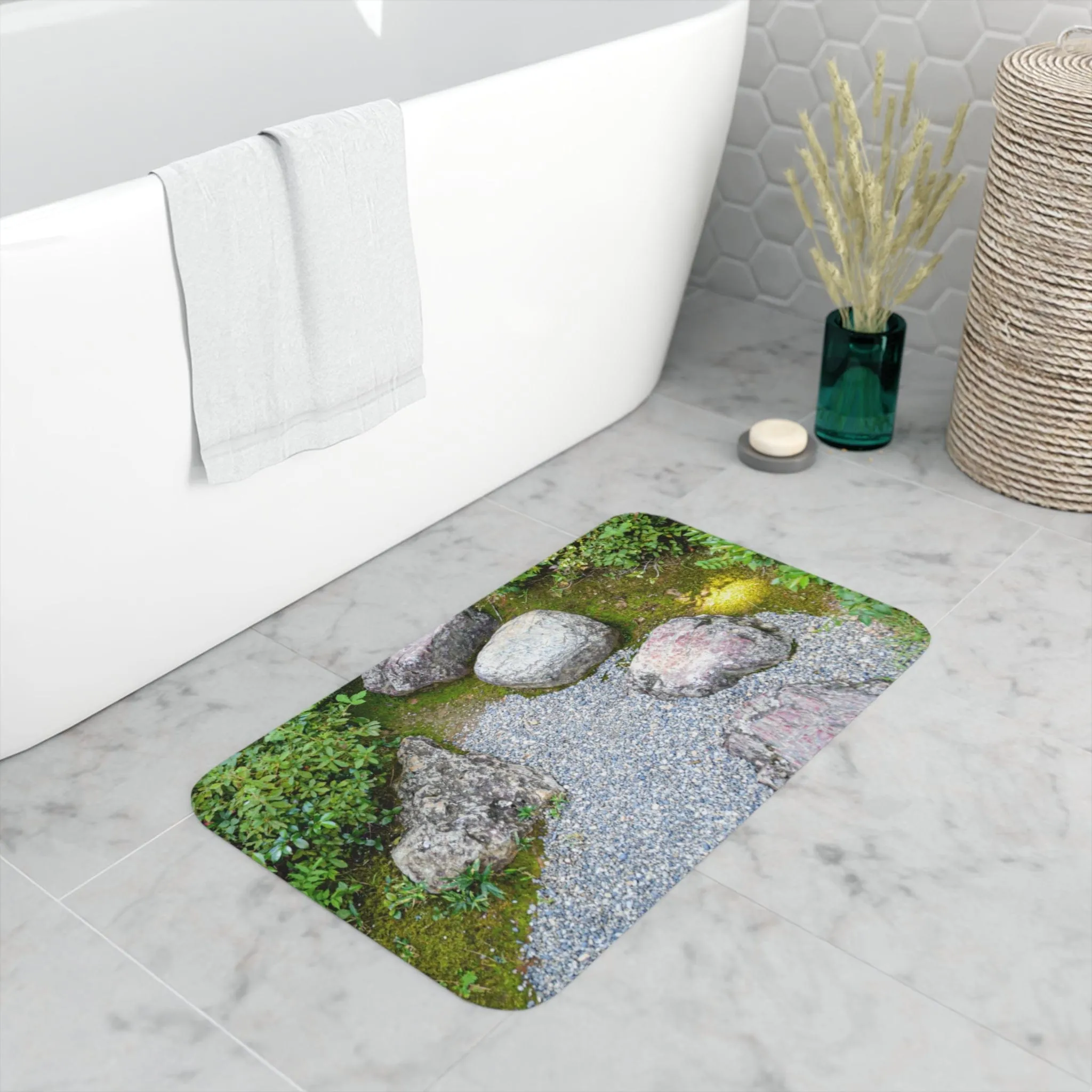 Gravel Path Zen Memory Foam Bath Mat