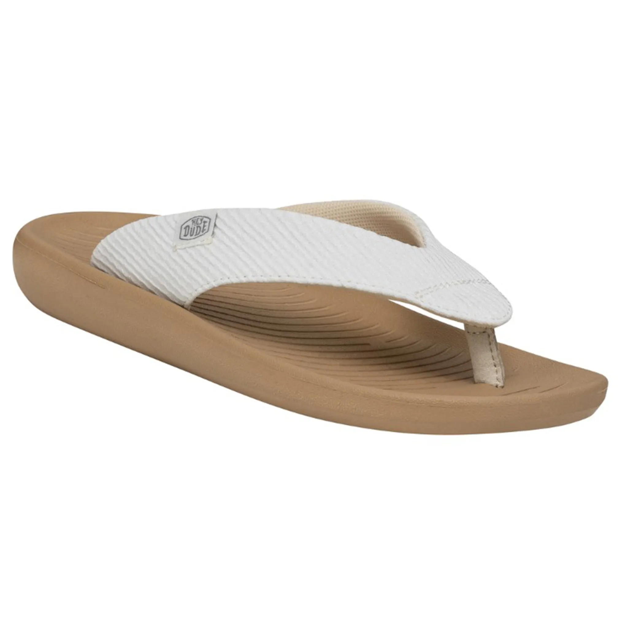 Hey Dude Meg Panama White Flip Flops