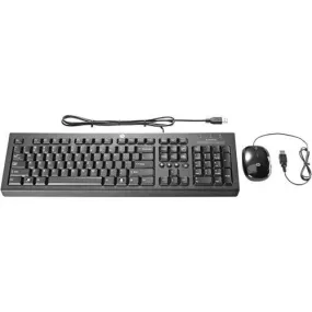 Hp Usb Essential Wired Keyboard Mouse Combo Black