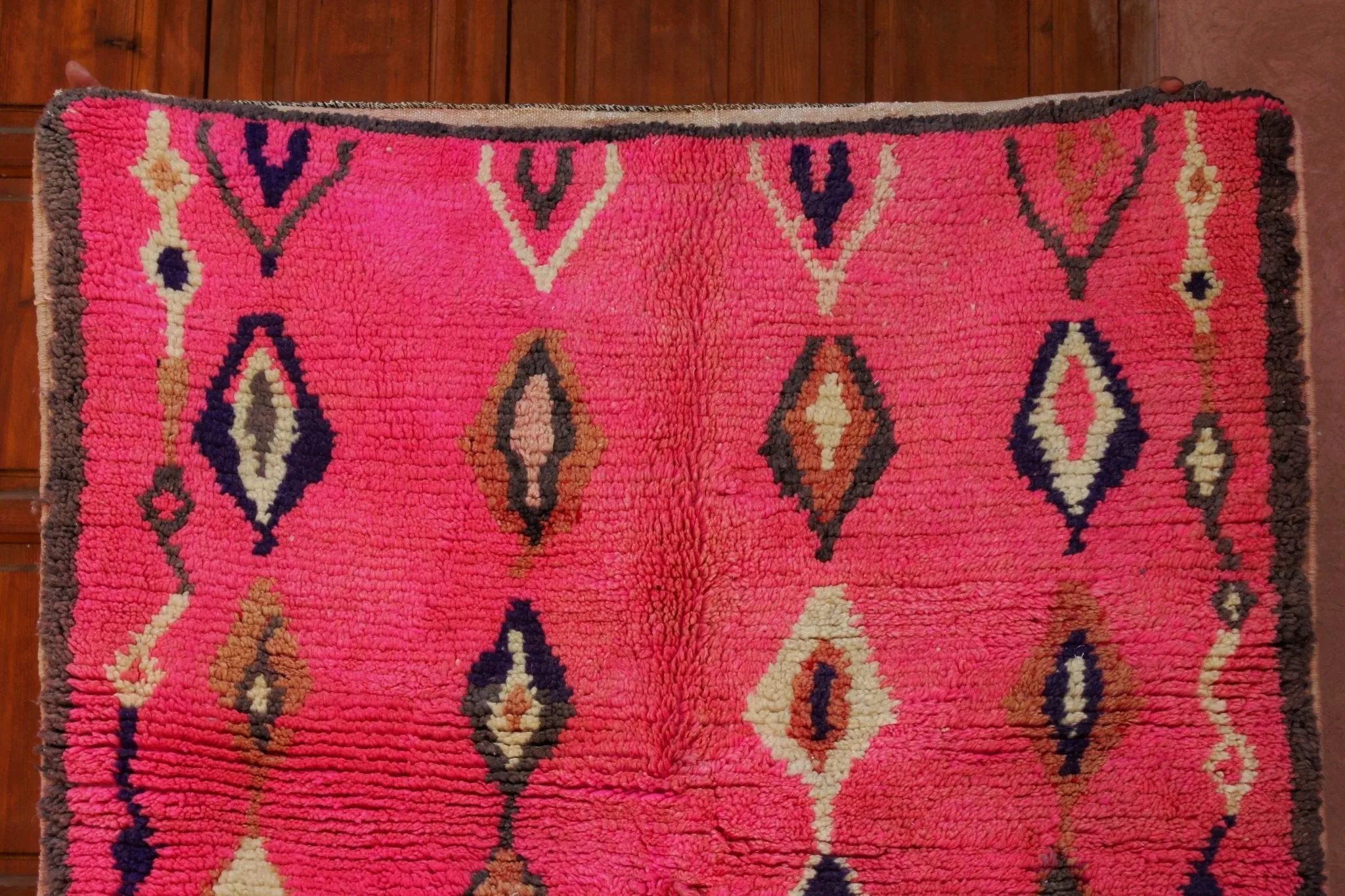 LMIARA | Azilal Pink Rug | 100% wool handmade in Morocco