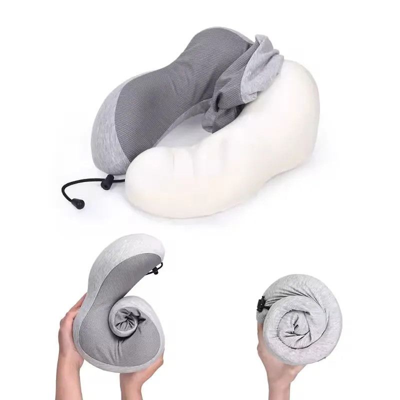 Memory Foam Two Tone Neck Pillow with Breathable Magnetic Therapy Cover