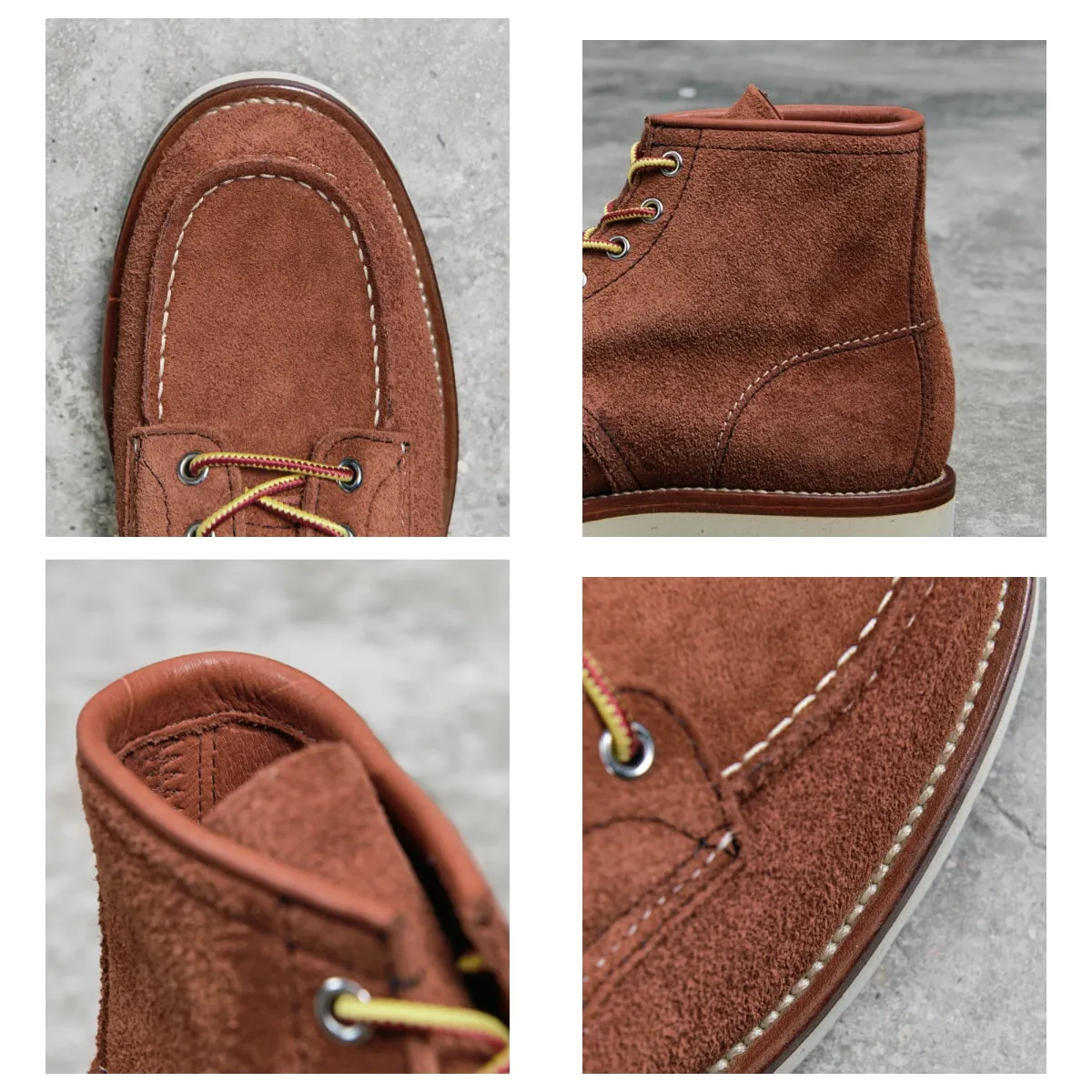 Men's Brown Suede Moc Toe Boots