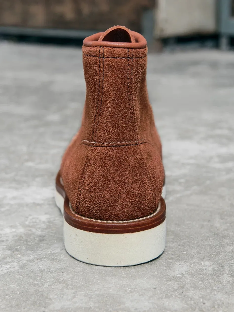 Men's Brown Suede Moc Toe Boots