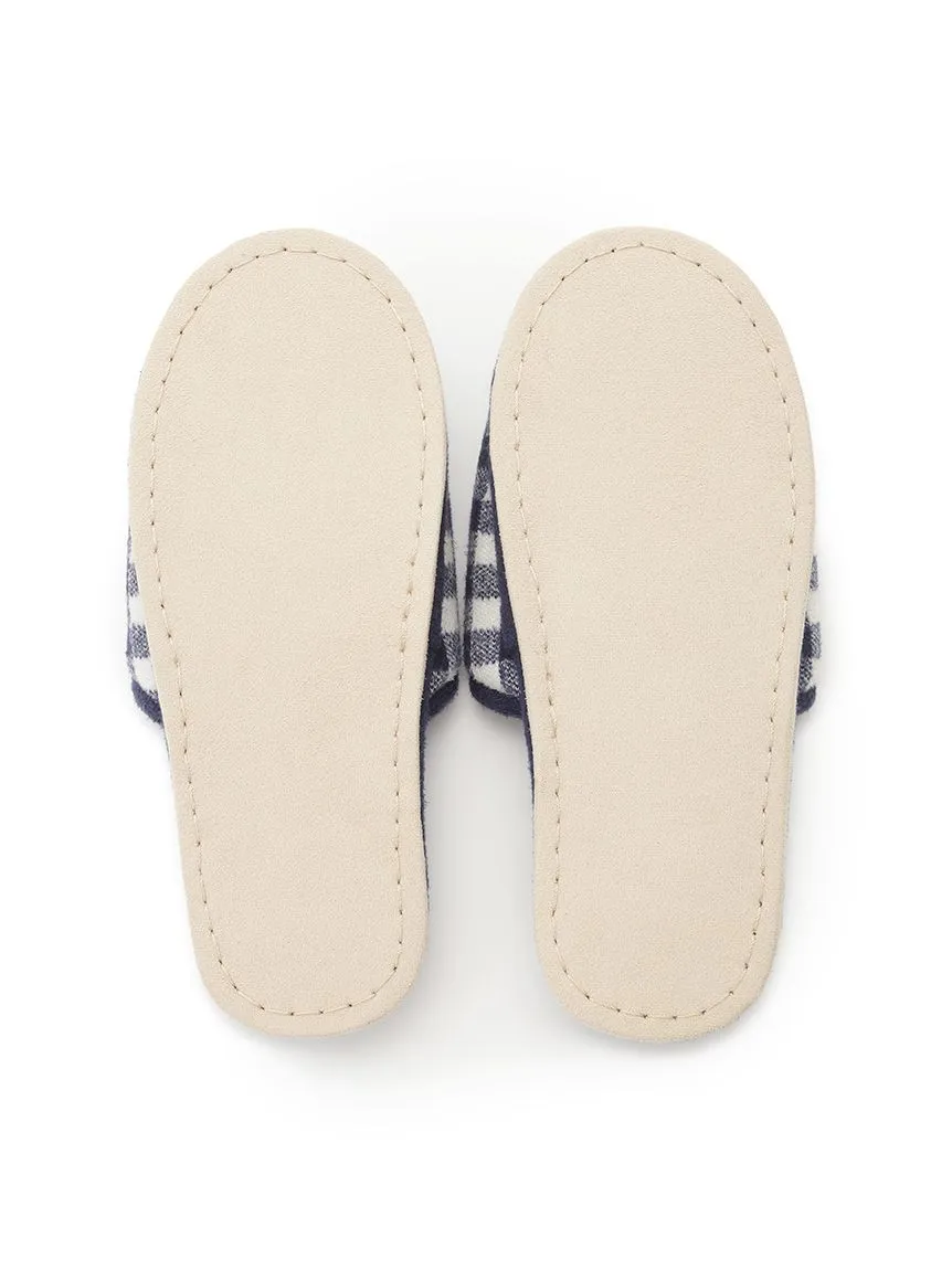 MEN'S Gingham Check Indoor Slip On Shoes