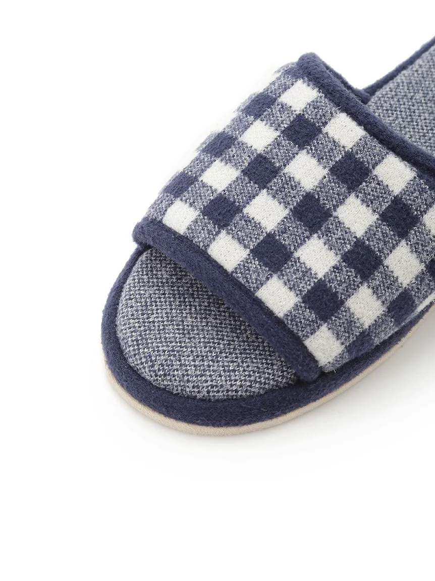 MEN'S Gingham Check Indoor Slip On Shoes