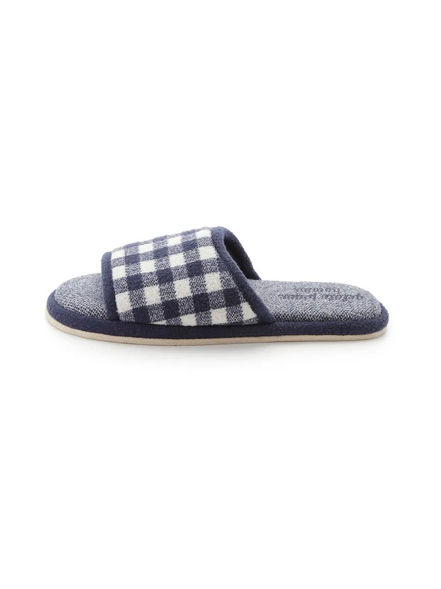 MEN'S Gingham Check Indoor Slip On Shoes