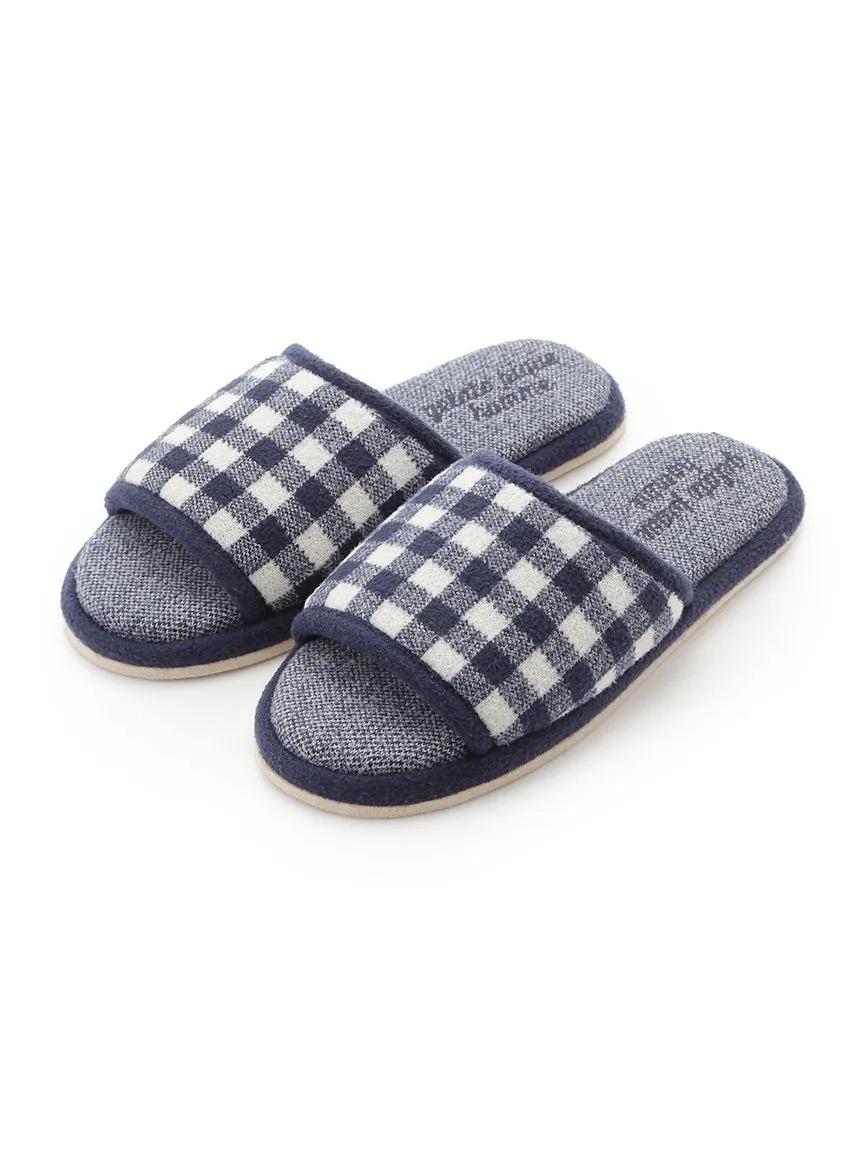 MEN'S Gingham Check Indoor Slip On Shoes