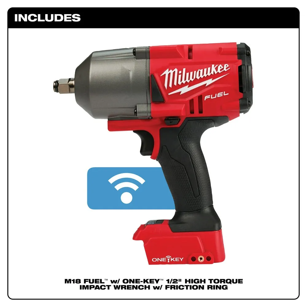 Milwaukee 2863-20 M18 FUEL ONE-KEY High Torque Impact Wrench 1/2" Friction Ring Bare