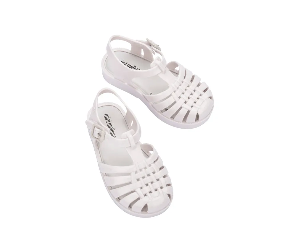 Mini Melissa Possession White Sandals For Babies