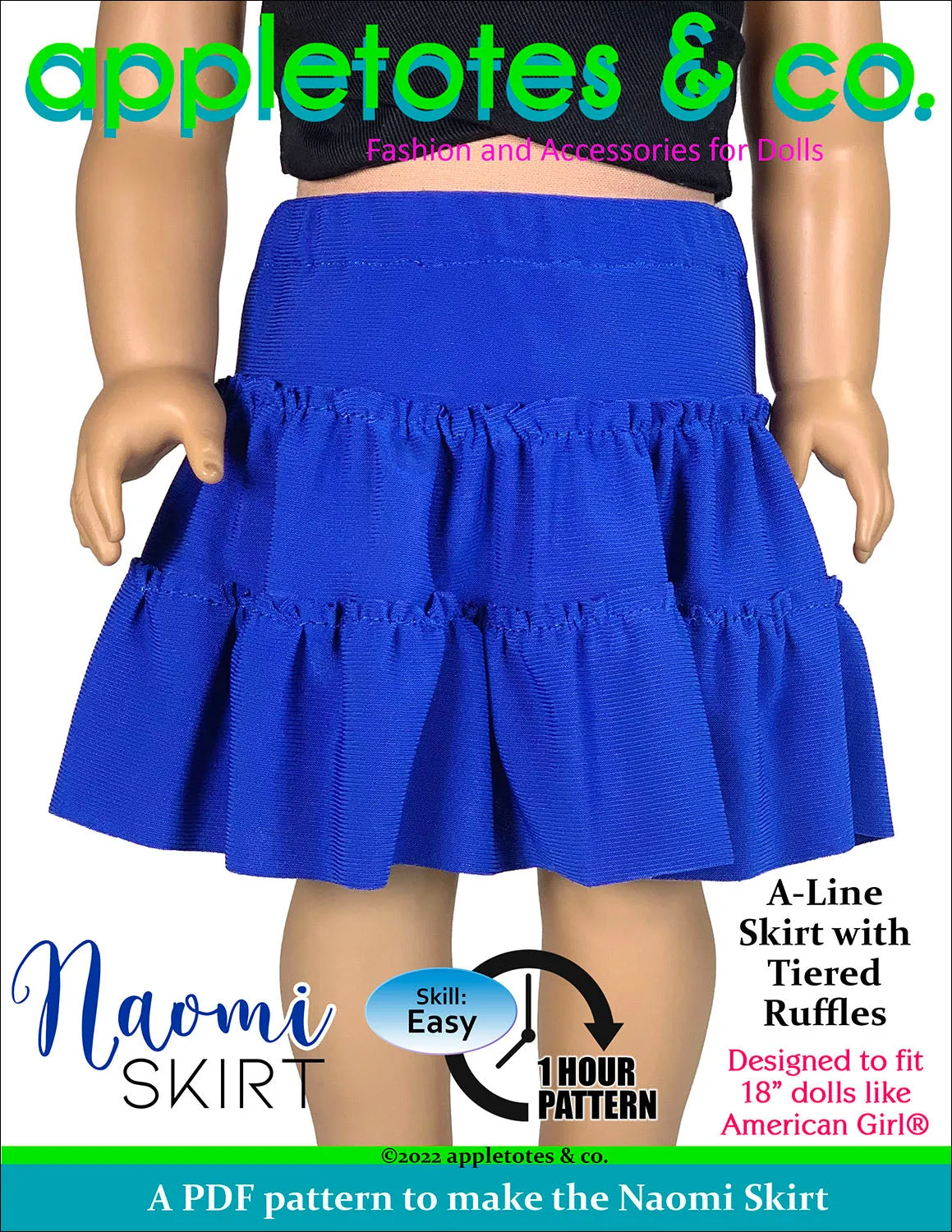 Naomi Skirt 18 Inch Doll Sewing Pattern