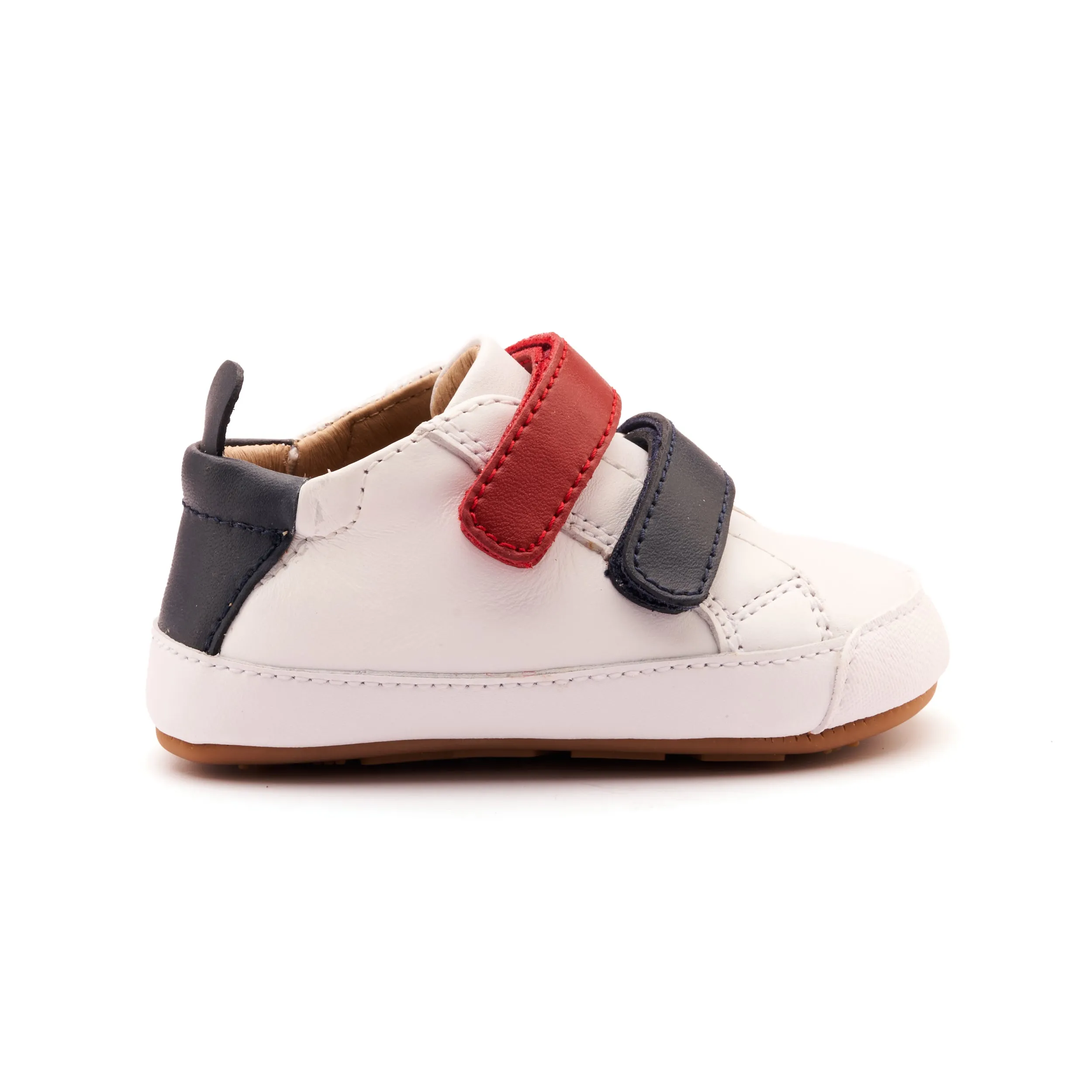 Old Soles Baby 2 Straps - Snow/Navy/Red