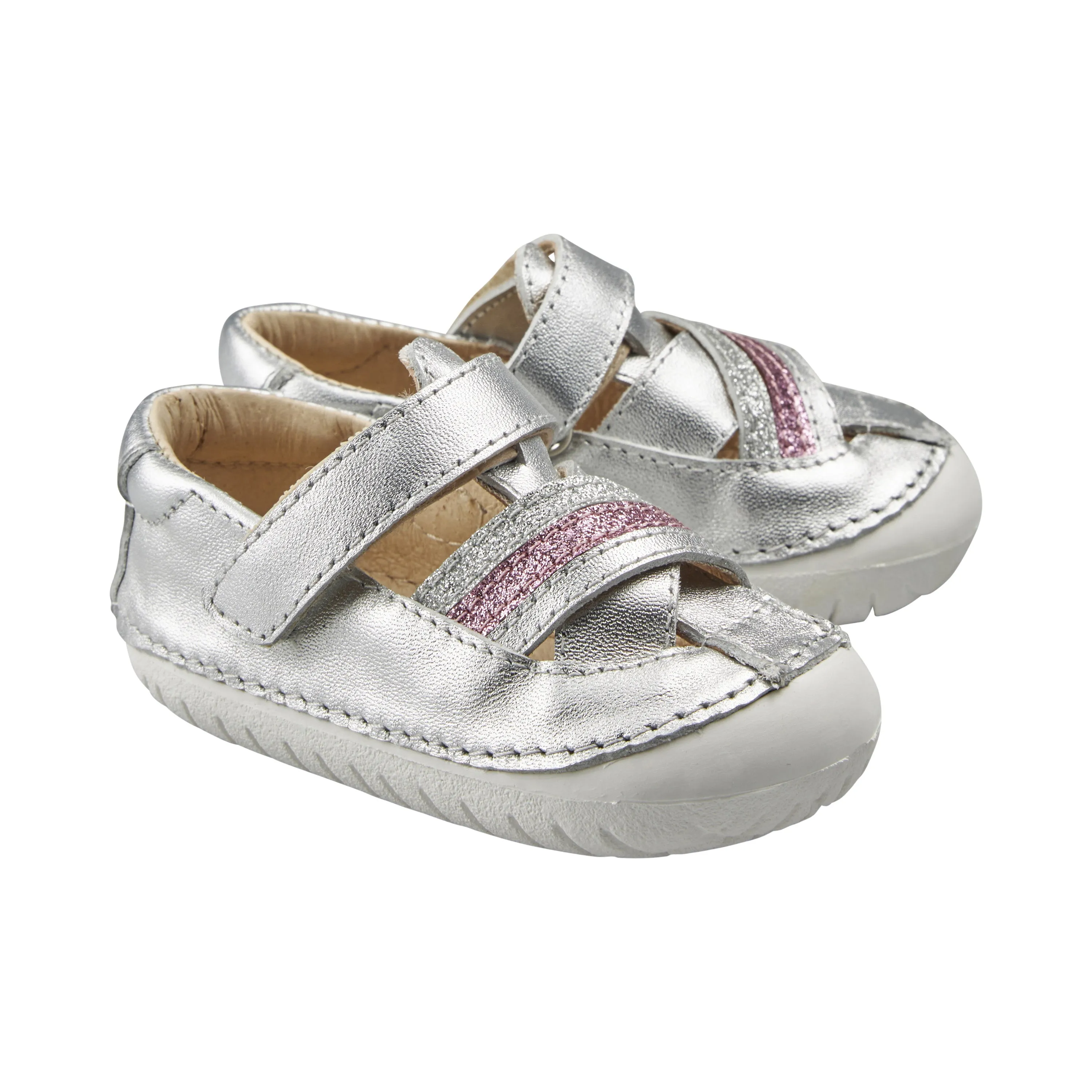 Old Soles Girl's 4077 Tri Pave Shoes - Silver/Glam Argent/Glam Pink/Silver