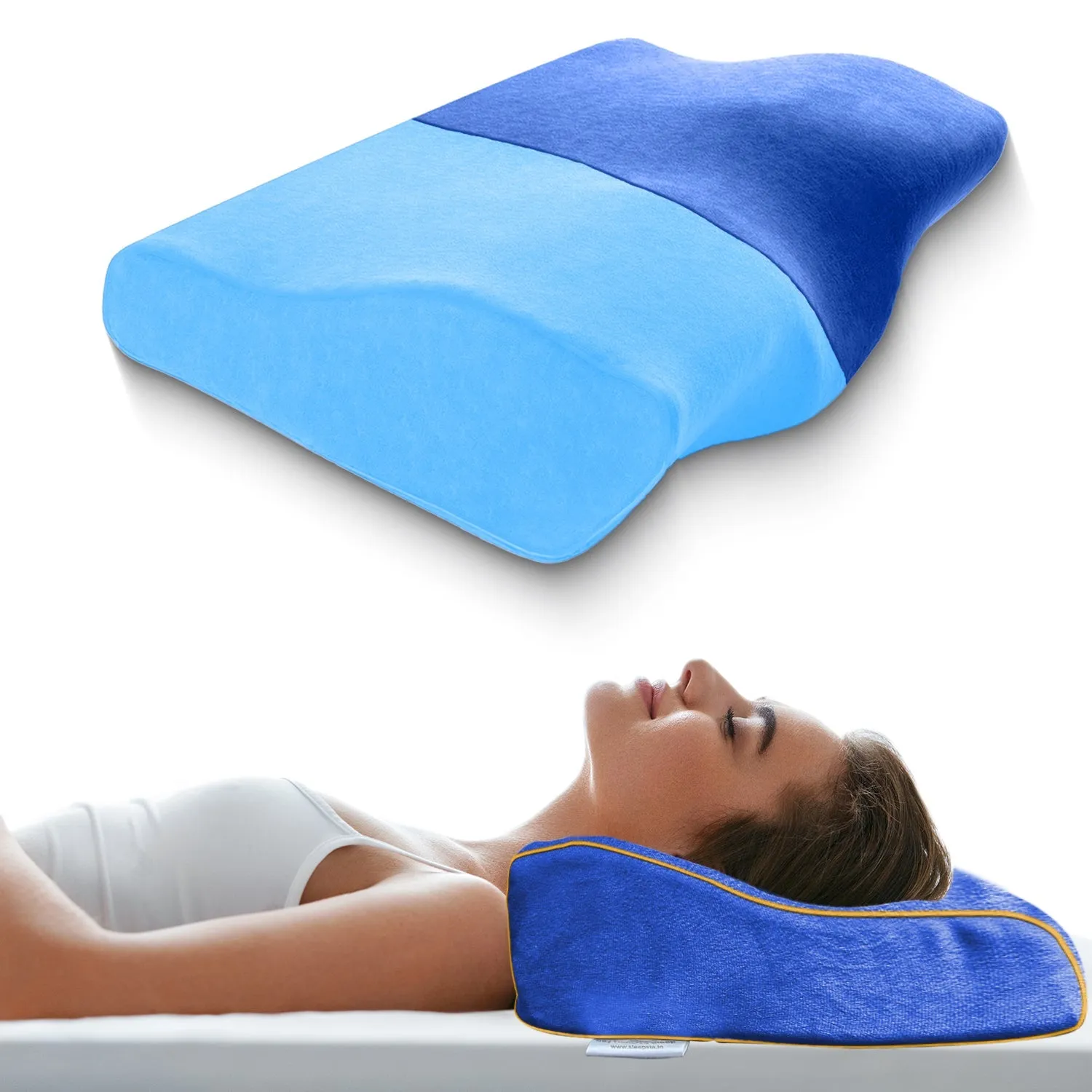 Orthopedic Memory Foam Cervical Butterfly Pillow with Cooling Gel