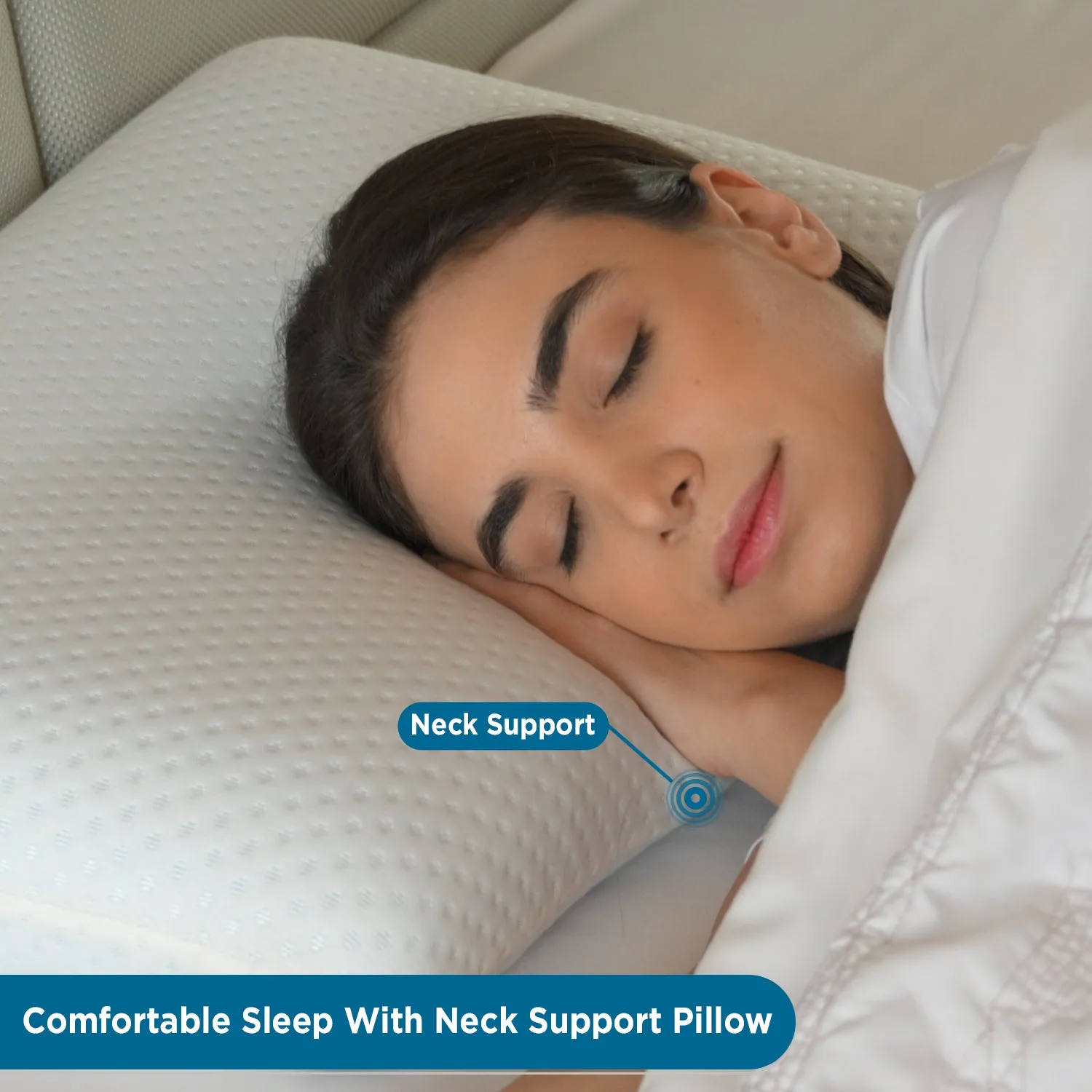 Orthopedic Memory Foam Pillow with Cooling Gel for Neck & Shoulder Pain